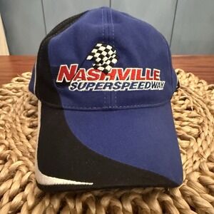 Nashville Superspeedway Hat Blue Checkered Flag American Needle Snapback Cap